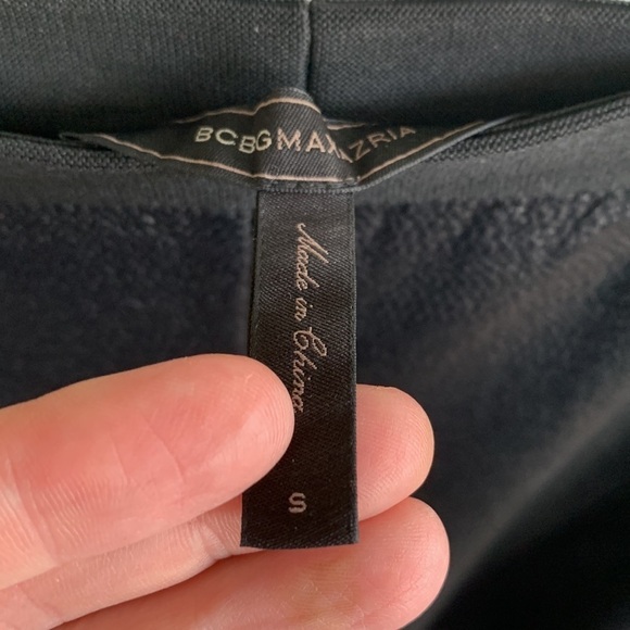 BCBGMaxAzria Faux Leather Black Panel Ankle High Rise Legging Pants sz S - Picture 5 of 7